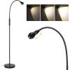 imageSUNMORY Adjustable LED Beam Floor Lamps for Living Room Reading Lamp with Flexible Gooseneck Dimmable Zoomable Spotlight Work Light Touch Control Task Crafting Standing Lamp for Office BedroomBlack