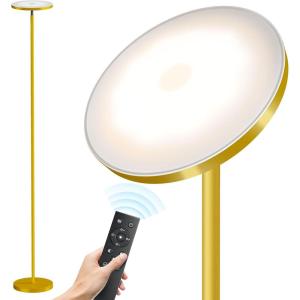 imageSUNMORY Floor Lamps for Living Room 32W3000LM Super Bright LED Floor Lamp with Remote Control 69quot Tall Standing Lamp with Stepless Dimmable Modern Torchiere Corner Lamp for Bedroom Office WhiteGold
