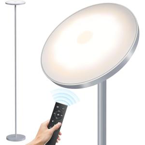 imageSUNMORY Floor Lamps for Living Room 32W3000LM Super Bright LED Floor Lamp with Remote Control 69quot Tall Standing Lamp with Stepless Dimmable Modern Torchiere Corner Lamp for Bedroom Office WhiteGray