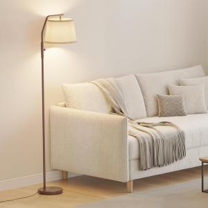 imageSUNMORY Floor Lamps for Living Room 9W Bulb Included Tall Lamp for Bedroom with Adjustable Head Modern Standing Lamp 0100 Dimmable Arc Floor Lamp for Dining Room Office Nursery BlackLight Brown