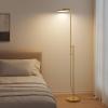 imageSUNMORY 32W3000LM Floor Lamps Super Bright LED Standing Lamp with Remote Control Adjustable Tall Lamp with 350Rotating Head Modern Dimmable Torchiere Corner Lamp for Living Room Bedroom OfficeGold