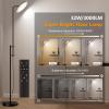 imageSUNMORY 32W3000LM Floor Lamps Super Bright LED Standing Lamp with Remote Control Adjustable Tall Lamp with 350Rotating Head Modern Dimmable Torchiere Corner Lamp for Living Room Bedroom OfficeBlack