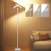 imageSUNMORY Floor Lamps for Living Room 28W Bright LED Floor Lamp with 2 Rotatable Lights ampamp Remote Control 74quot Tall Standing Lamp with Stepless Dimmable Modern Reading Corner Lamp for Bedroom OfficeWhite