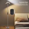 imageSUNMORY Floor Lamps for Living Room 28W Bright LED Floor Lamp with 2 Rotatable Lights ampamp Remote Control 74quot Tall Standing Lamp with Stepless Dimmable Modern Reading Corner Lamp for Bedroom OfficeGray