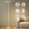 imageSUNMORY Floor Lamps for Living Room 28W Bright LED Floor Lamp with 2 Rotatable Lights ampamp Remote Control 74quot Tall Standing Lamp with Stepless Dimmable Modern Reading Corner Lamp for Bedroom OfficeWhite