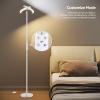 imageSUNMORY Floor Lamps for Living Room 28W Bright LED Floor Lamp with 2 Rotatable Lights ampamp Remote Control 74quot Tall Standing Lamp with Stepless Dimmable Modern Reading Corner Lamp for Bedroom OfficeWhite