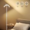 imageSUNMORY Floor Lamps for Living Room 28W Bright LED Floor Lamp with 2 Rotatable Lights ampamp Remote Control 74quot Tall Standing Lamp with Stepless Dimmable Modern Reading Corner Lamp for Bedroom OfficeWhite