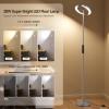 imageSUNMORY Floor Lamps for Living Room 28W Bright LED Floor Lamp with 2 Rotatable Lights ampamp Remote Control 74quot Tall Standing Lamp with Stepless Dimmable Modern Reading Corner Lamp for Bedroom OfficeGray