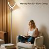 imageSUNMORY Floor Lamps for Living Room 28W Bright LED Floor Lamp with 2 Rotatable Lights ampamp Remote Control 74quot Tall Standing Lamp with Stepless Dimmable Modern Reading Corner Lamp for Bedroom OfficeGray