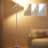 imageSUNMORY Floor Lamps for Living Room 28W Bright LED Floor Lamp with 2 Rotatable Lights ampamp Remote Control 74quot Tall Standing Lamp with Stepless Dimmable Modern Reading Corner Lamp for Bedroom OfficeGray
