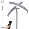 imageSUNMORY Floor Lamps for Living Room 28W Bright LED Floor Lamp with 2 Rotatable Lights ampamp Remote Control 74quot Tall Standing Lamp with Stepless Dimmable Modern Reading Corner Lamp for Bedroom OfficeGray