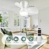 imageSUNMORY Ceiling Fans with Lights and Remote 22 inch Low Profile Ceiling Fan with Light Modern Flush Mount Ceiling Fan for BedroomKitchenDining RoomPatio 6 Wind Speeds Dimmable WhiteWhite