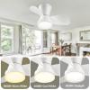 imageSUNMORY Ceiling Fans with Lights and Remote 22 inch Low Profile Ceiling Fan with Light Modern Flush Mount Ceiling Fan for BedroomKitchenDining RoomPatio 6 Wind Speeds Dimmable WhiteWhite