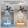 imageSUNMORY Ceiling Fans with Lights and Remote 22 inch Low Profile Ceiling Fan with Light Modern Flush Mount Ceiling Fan for BedroomKitchenDining RoomPatio 6 Wind Speeds Dimmable WhiteBlack