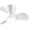 imageSUNMORY Ceiling Fans with Lights and Remote 22 inch Low Profile Ceiling Fan with Light Modern Flush Mount Ceiling Fan for BedroomKitchenDining RoomPatio 6 Wind Speeds Dimmable WhiteWhite