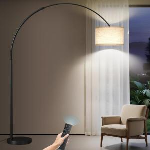 imageSUNMORY 82quot Tall Arc Floor Lamps for Living Room Large Floor lamp with Remote Control Modern Curved Floor lamp Corner Lamp for Dining Room OfficeBlackwith remote control