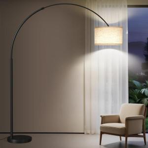 imageSUNMORY 82quot Tall Arc Floor Lamps for Living Room Large Floor lamp with Remote Control Modern Curved Floor lamp Corner Lamp for Dining Room OfficeBlack