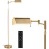 imageSUNMORY Dimmable LED Pharmacy Floor Lamp 16W Bright Reading Floor Lamp with Remote ampamp Touch Control 350Swing Arm Adjustable Task Craft Standing Lamp for Living Room Bedroom Office GoldGold