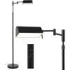imageSUNMORY Dimmable LED Pharmacy Floor Lamp 16W Bright Reading Floor Lamp with Remote ampamp Touch Control 350Swing Arm Adjustable Task Craft Standing Lamp for Living Room Bedroom Office GoldBlack