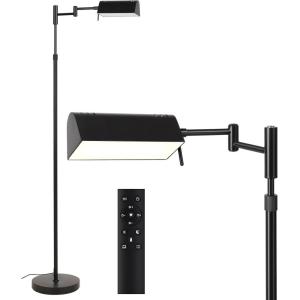 imageSUNMORY Dimmable LED Pharmacy Floor Lamp 16W Bright Reading Floor Lamp with Remote ampamp Touch Control 350Swing Arm Adjustable Task Craft Standing Lamp for Living Room Bedroom Office GoldBlack