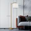 imageSUNMORY Arc Floor Lamp Modern Floor Lamp with Romote Control and Stepless Dimmable Bulb Metal Standing Lamps with Hanging Lampshade for Living Room Bedroom Office GoldGold