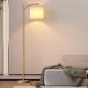 imageSUNMORY Arc Floor Lamp Modern Floor Lamp with Romote Control and Stepless Dimmable Bulb Metal Standing Lamps with Hanging Lampshade for Living Room Bedroom Office GoldGold