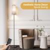imageSUNMORY RGB Floor Lamps for Living Room Smart APP Remote Control Standing Lamp with RGB Bulb Dimmable Floor Lamp for Bedroom Office 61 Tall Lamp Suitable for ModernBohoFarmhouse Decor StylesGray Lampshadewith Remote