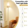 imageSUNMORY RGB Floor Lamps for Living Room Smart APP Remote Control Standing Lamp with RGB Bulb Dimmable Floor Lamp for Bedroom Office 61 Tall Lamp Suitable for ModernBohoFarmhouse Decor StylesNickel Plated