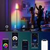 imageSUNMORY RGB Floor Lamps for Living Room Smart APP Remote Control Standing Lamp with RGB Bulb Dimmable Floor Lamp for Bedroom Office 61 Tall Lamp Suitable for ModernBohoFarmhouse Decor StylesBlackRGB
