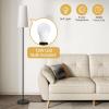 imageSUNMORY RGB Floor Lamps for Living Room Smart APP Remote Control Standing Lamp with RGB Bulb Dimmable Floor Lamp for Bedroom Office 61 Tall Lamp Suitable for ModernBohoFarmhouse Decor StylesBeige Lampshade 12W