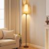imageSUNMORY RGB Floor Lamps for Living Room Smart APP Remote Control Standing Lamp with RGB Bulb Dimmable Floor Lamp for Bedroom Office 61 Tall Lamp Suitable for ModernBohoFarmhouse Decor StylesBrown Plated