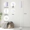 imageSUNMORY RGB Floor Lamps for Living Room Smart APP Remote Control Standing Lamp with RGB Bulb Dimmable Floor Lamp for Bedroom Office 61 Tall Lamp Suitable for ModernBohoFarmhouse Decor StylesWhite Plated
