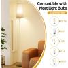 imageSUNMORY RGB Floor Lamps for Living Room Smart APP Remote Control Standing Lamp with RGB Bulb Dimmable Floor Lamp for Bedroom Office 61 Tall Lamp Suitable for ModernBohoFarmhouse Decor StylesBeige Lampshade 12W