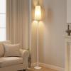 imageSUNMORY RGB Floor Lamps for Living Room Smart APP Remote Control Standing Lamp with RGB Bulb Dimmable Floor Lamp for Bedroom Office 61 Tall Lamp Suitable for ModernBohoFarmhouse Decor StylesWhite Plated