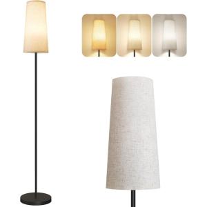 imageSUNMORY RGB Floor Lamps for Living Room Smart APP Remote Control Standing Lamp with RGB Bulb Dimmable Floor Lamp for Bedroom Office 61 Tall Lamp Suitable for ModernBohoFarmhouse Decor StylesBeige Lampshade 12W