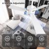 image:imageSUNMORY 42 Ceiling Fans with Lights and RemoteAPP Control Low Profile Ceiling Fan with Light Reversible Quiet 6 Speeds Stepless Dimmable Flush Mount Ceiling fan for Bedroom IndoorOutdoor UseWhite