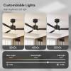 image:imageSUNMORY 42 Ceiling Fans with Lights and RemoteAPP Control Low Profile Ceiling Fan with Light Reversible Quiet 6 Speeds Stepless Dimmable Flush Mount Ceiling fan for Bedroom IndoorOutdoor UseBlack