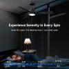 image:imageSUNMORY 42 Ceiling Fans with Lights and RemoteAPP Control Low Profile Ceiling Fan with Light Reversible Quiet 6 Speeds Stepless Dimmable Flush Mount Ceiling fan for Bedroom IndoorOutdoor UseBlack