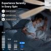 image:imageSUNMORY 42 Ceiling Fans with Lights and RemoteAPP Control Low Profile Ceiling Fan with Light Reversible Quiet 6 Speeds Stepless Dimmable Flush Mount Ceiling fan for Bedroom IndoorOutdoor UseWhite